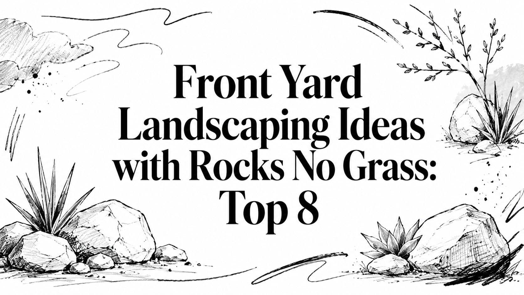 Front Yard Landscaping Ideas with Rocks No Grass: Top 8