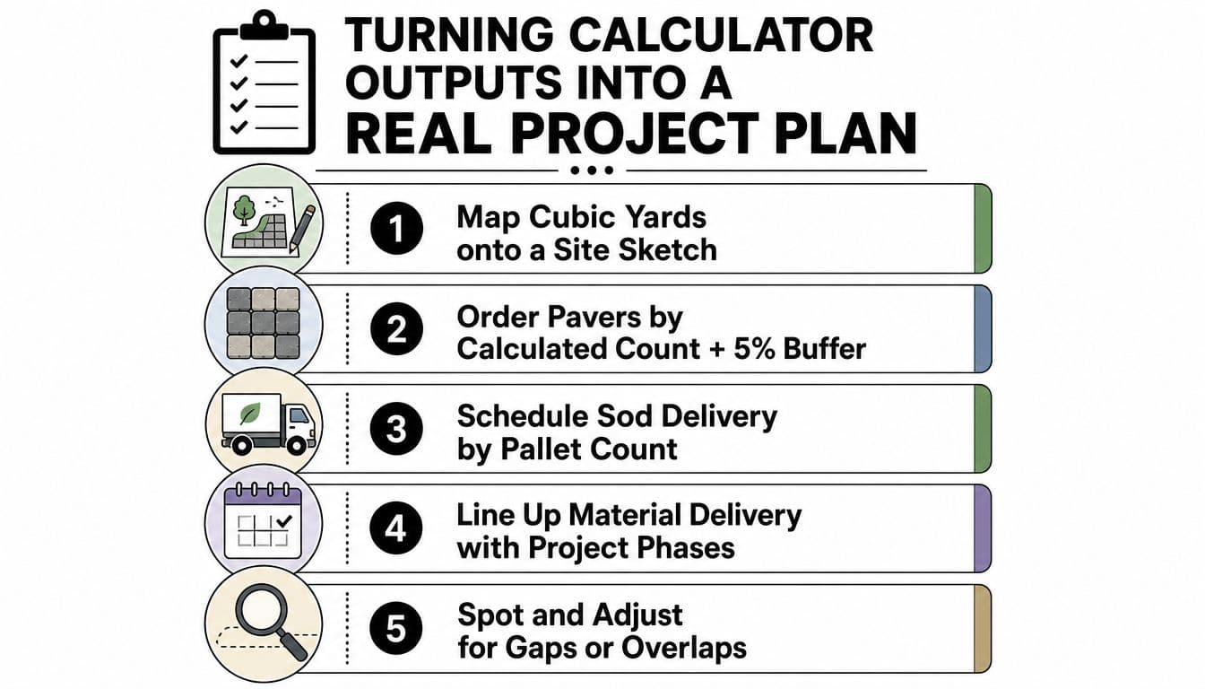 A five-step guide on how to turn landscape calculator outputs into an effective, organized project plan.