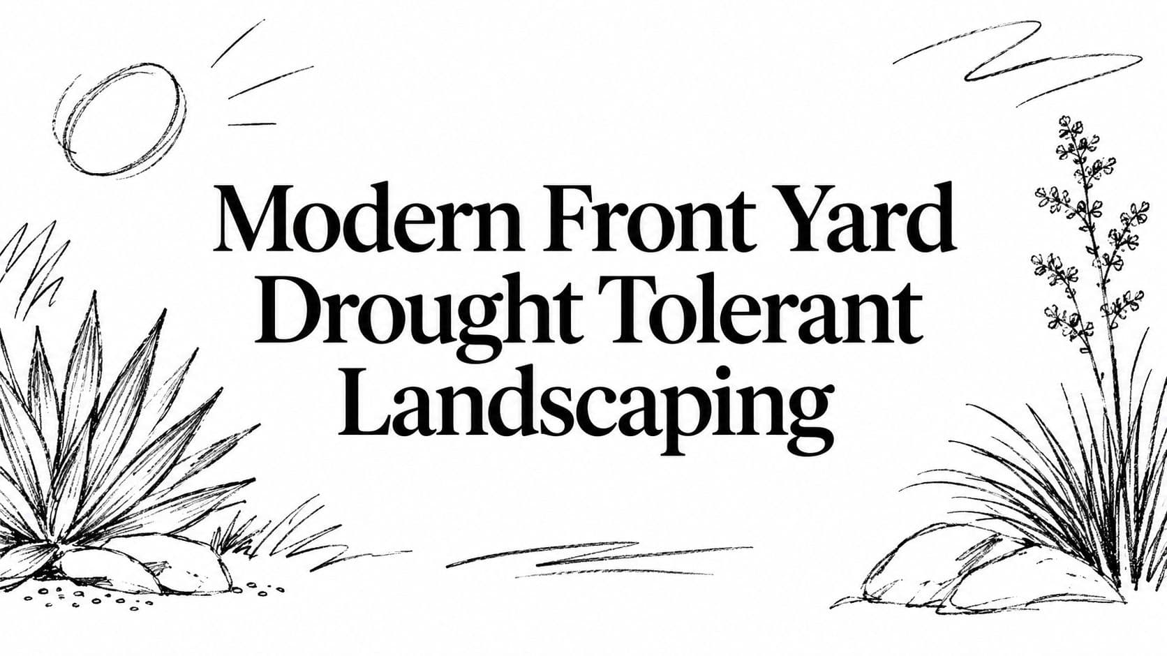 Modern Front Yard Drought Tolerant Landscaping